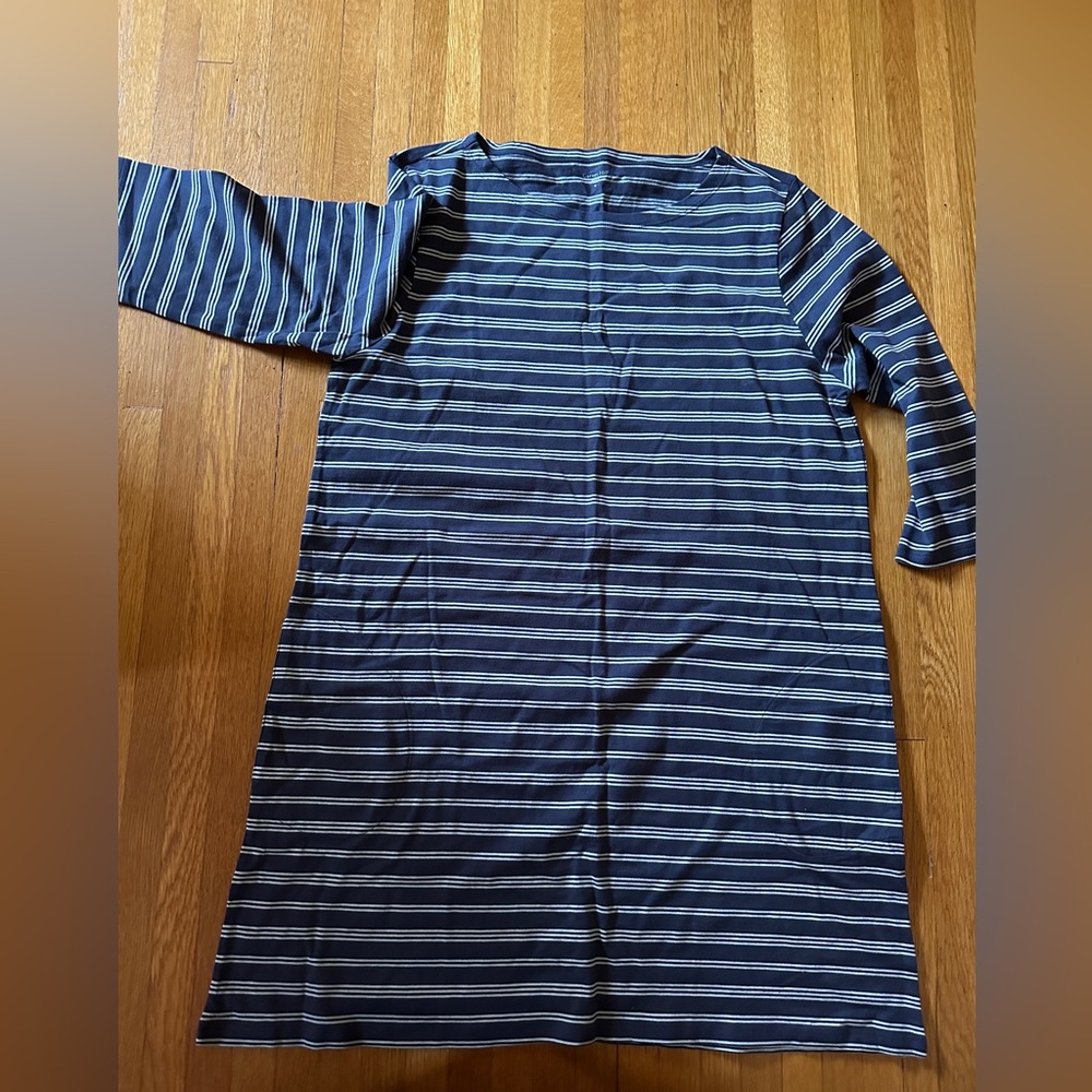 Nautical Garnet Hill Cotton Dress Size 18, in black and white, NWOT